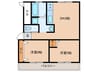 高津橋農住団地B棟 2DKの間取り