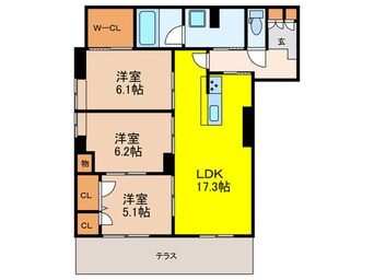 間取図 シャーメゾンソルコート上中条