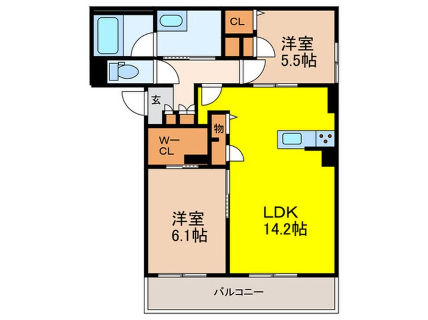 間取図 シャーメゾンソルコート上中条