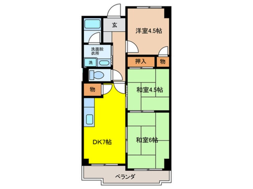 間取図 バルカン富田林