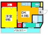 グランディ－ル２１ 1DKの間取り