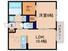 モナリエコートⅡ 1LDKの間取り