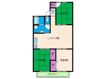間取図 クレ－ルシャトレ－