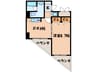 ｃａｓａ＋α烏丸 1DKの間取り