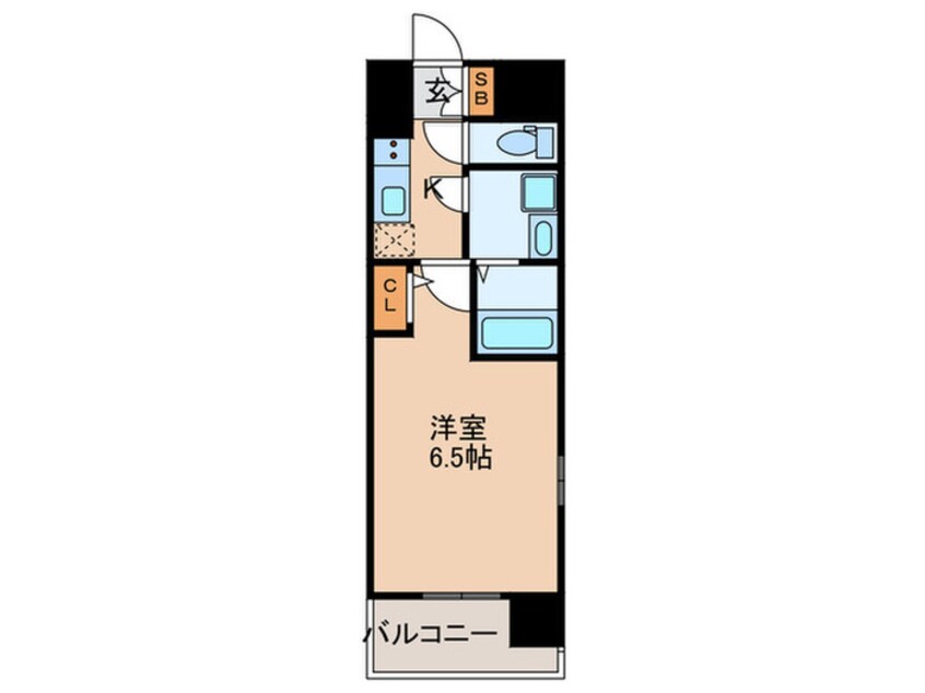 間取図 ｴｽﾌﾟﾚｲｽ神戸ﾌｫﾙﾑｽｸｴｱ(905)