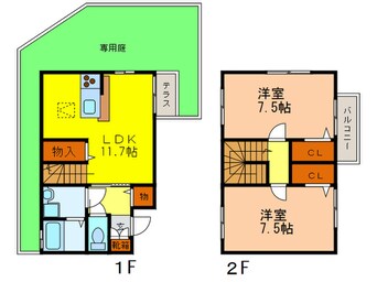 間取図 ウィルコ－ト口谷東Ａ棟