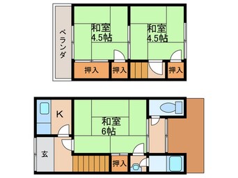 間取図 四ノ宮芝畑町貸家