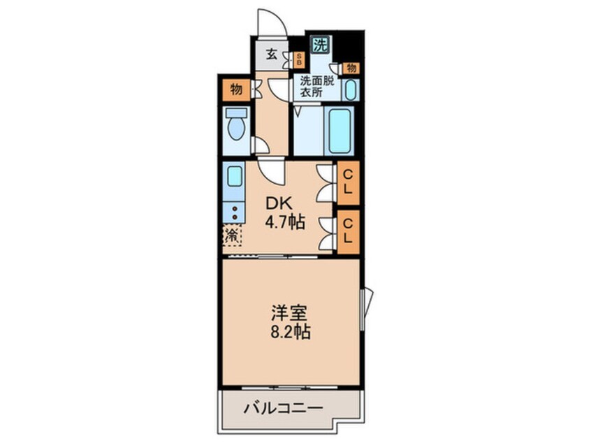 間取図 ポ－トヴィラ靱公園