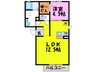 ボナール鳳中町 1LDKの間取り