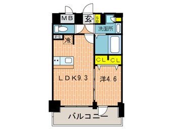 間取図 プレサンスTHE神戸(1104)