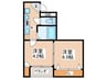 グランベリ－天王寺 2Kの間取り