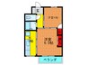 エルパラッツォ京橋 2Kの間取り