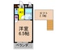 シャルマンフジ新石切 1Kの間取り
