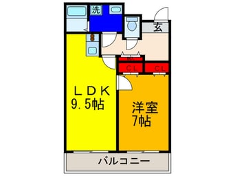 間取図 フェルティ－・シャト－緑橋