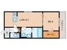 アトラエンテ御崎公園 1LDKの間取り