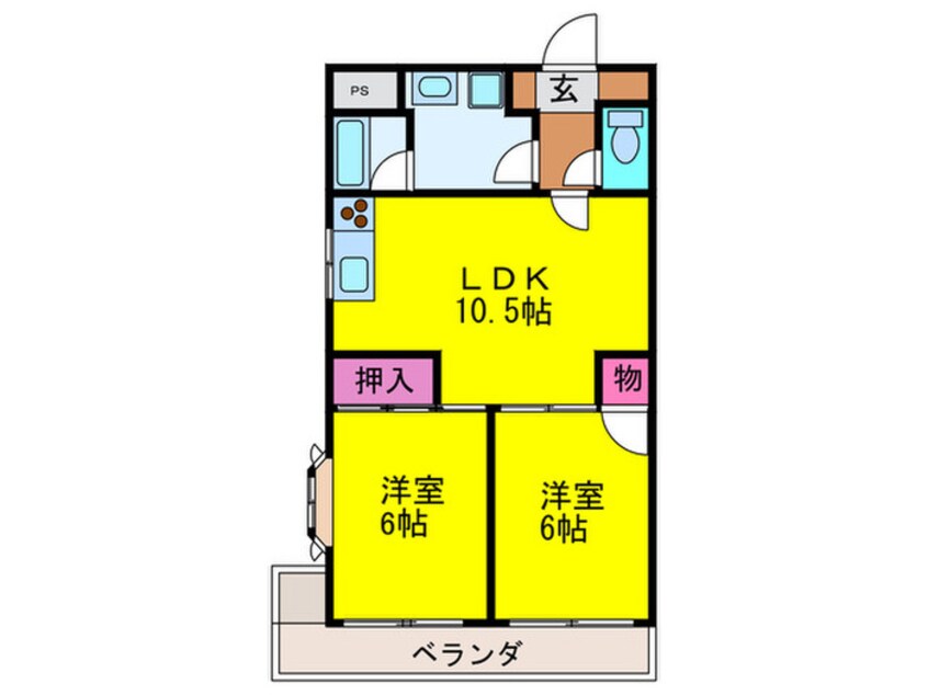 間取図 ミタカホ－ム８番