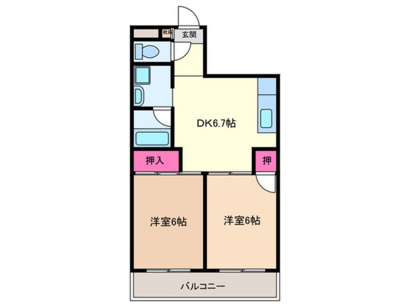 間取図 ミタカホ－ム８番