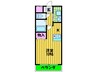 カ－サ北本通 1Rの間取り