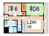 ハイドリ－ム新石切 2LDKの間取り