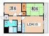 ハイドリ－ム新石切 2LDKの間取り
