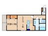 プラティア南里の西 1LDKの間取り