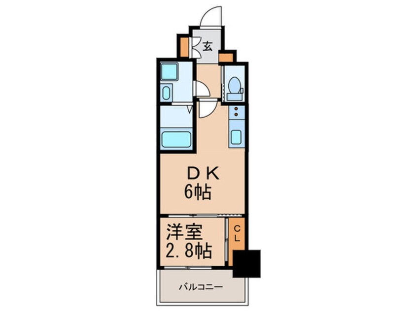 間取図 ﾌｧｰｽﾄﾌｨｵｰﾚ天王寺(704)