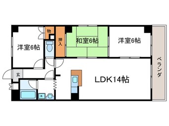 間取図 シベール阪急桂