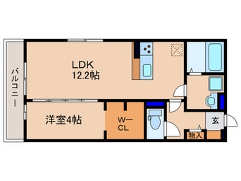 間取図 仮)Ｄ－ＲＯＯＭ平井Ｂ棟