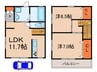 瀬戸山様邸 2LDKの間取り
