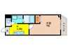 みおつくし城北 1Kの間取り