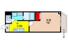 みおつくし城北 1Kの間取り