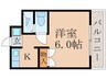 カ－サ桃山 1Kの間取り