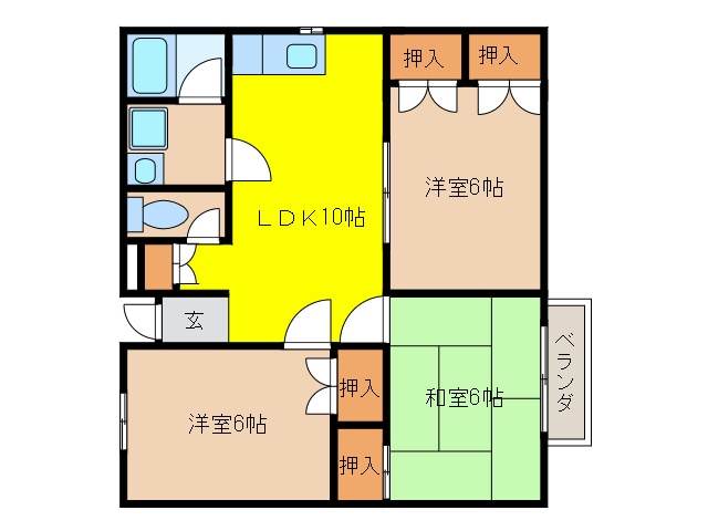 間取り図 ブエナビスタ岸和田