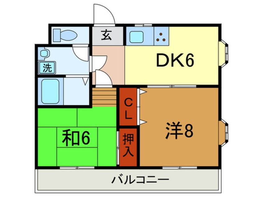 間取図 クロ－バ－ハイツ下沢