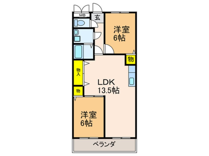 間取図 レオハイム長尾３