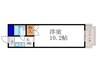 コータス角三 1Kの間取り