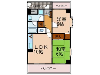 間取図 ホワイトマーブル