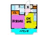 ドム－ル四条畷 1DKの間取り