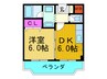 ドム－ル四条畷 1DKの間取り