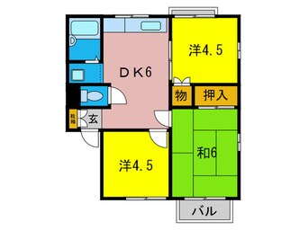 間取図 ＴＷＩＮ ＨＩＬＬ松幸苑２号棟