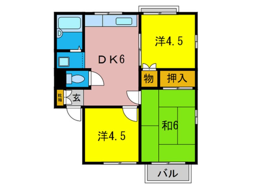 間取図 ＴＷＩＮ ＨＩＬＬ松幸苑２号棟