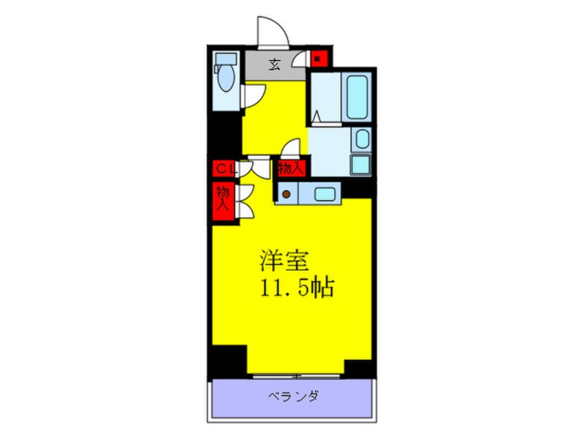 間取図 エルヴェ東天満