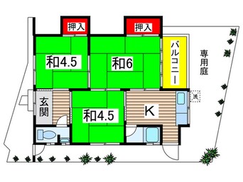 間取図 濱野貸家