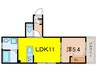 ホワイトメゾン御影中町 1LDKの間取り