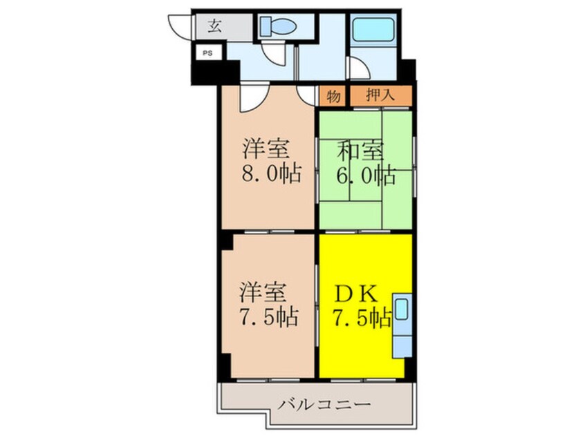 間取図 新大阪末広第1ﾊｲﾂ