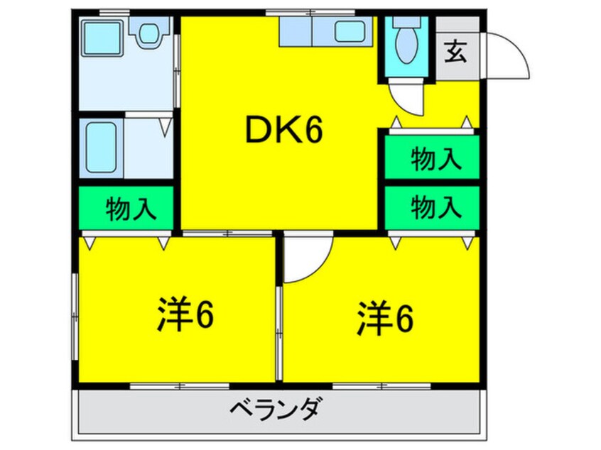 間取図 二田ハイツＤ棟