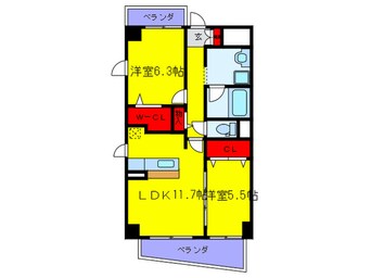 間取図 アトレ梅北