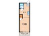 秋街道ハイツ 1Kの間取り
