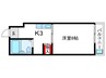 秋街道ハイツ 1Kの間取り
