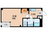 サ－ナギマンション 1Kの間取り
